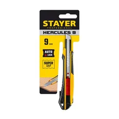 STAYER HERCULES-9, 9 мм, нож с автостопом, Professional (0903)