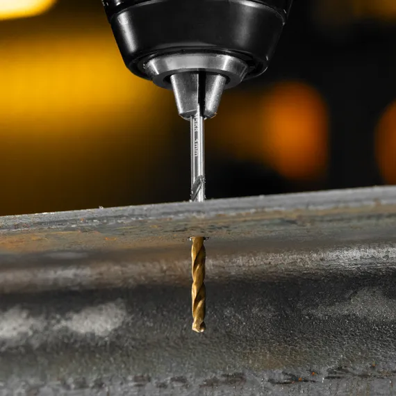 Набор сверл по металлу, 1-13 мм, Р6М5К8-TiN, Golden Tip, 25 шт Denzel