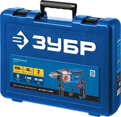 Ударная дрель с металлическим корпусом, ЗУБР 850 Вт, 13 мм, 2 скорости, кейс, Профессионал (ДУ-П850 ЭРМ)