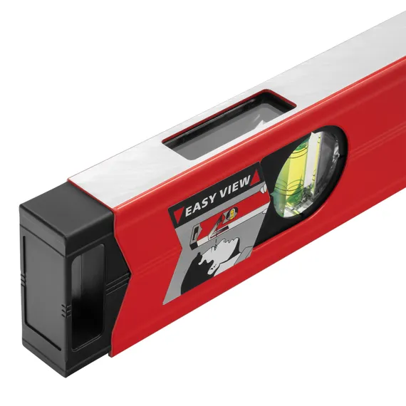 Уровень алюминиевый магнитный, 1200 мм, фрезерованный, 3 глазка (1 зеркальный) усиленный Matrix