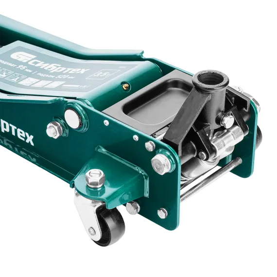 Домкрат гидравлический подкатной, 3,5 т, 95-520 мм, быстрый подъем, низкий подхват, проф. Сибртех