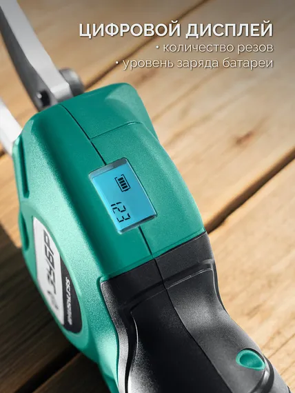 ЗУБР 20 В, 40 мм макс. рез, 1 АКБ LMS (2 Ач), секатор аккумуляторный (СКБ-2040-21)