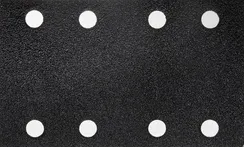 Лист шлиф. универс. URAGAN ″Оптимал. для тверд. пород дерева″ 8 отв. по линии, на липучке, для ПШМ, P80, 80х133мм, 50шт