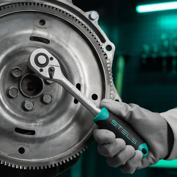 Набор инструментов, 1/2", CrV, пластиковый кейс 31 предмет Stels