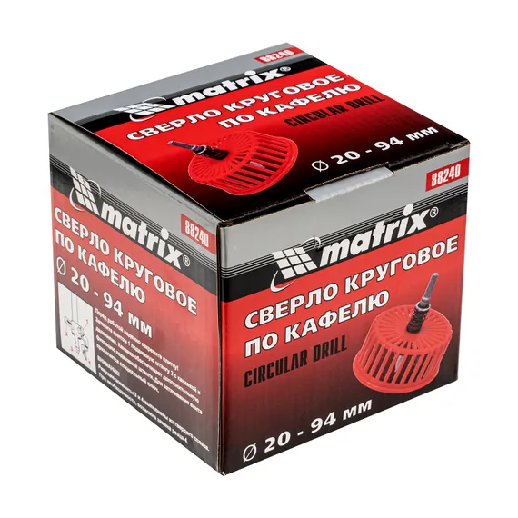 Сверло по кафелю круговое (балеринка) с защитной решеткой Matrix
