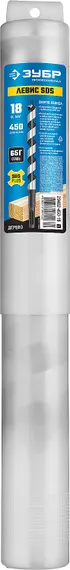 ЗУБР Левис SDS, 18 x 450/360 мм, хвостовик SDS+, cверло левиса по дереву, Профессионал (29482-450-18)