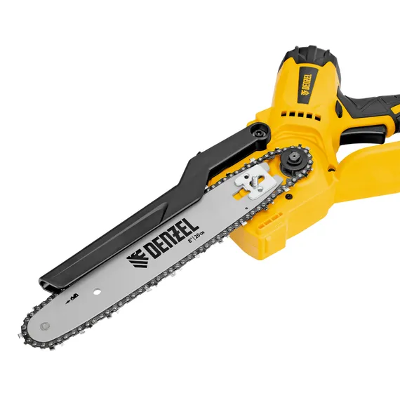 Цепная мини-пила аккумуляторная бесщет., СCS-200BL, шина 200 мм, Li-Ion, 20 В Denzel