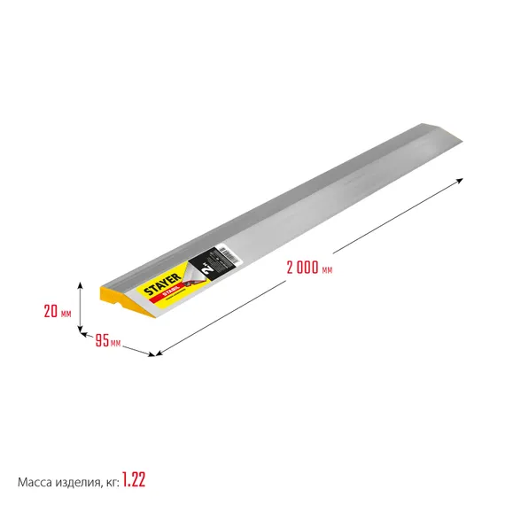 STAYER STABIL 2 м, Правило алюминиевое (10723-2.0)