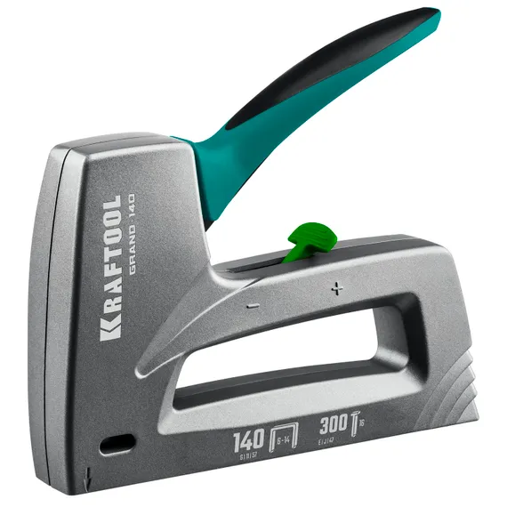 KRAFTOOL GRAND-140, тип 140 (G/11/57) 20GA (6 - 14 мм)/300 (16), алюминиевый рессорный степлер (3194)