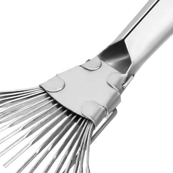 Грабли веерные стальные, 350 мм, 18 круглых зубьев, оцинкованные, без черенка, Сибртех