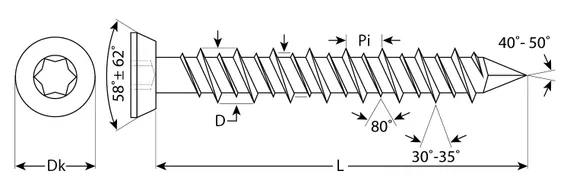 ЗУБР ШБ-Х, 92 х 7.5 мм, 100 шт (1,74 кг.) хроматированный шуруп по бетону, Профессионал (4-300482-75-092)