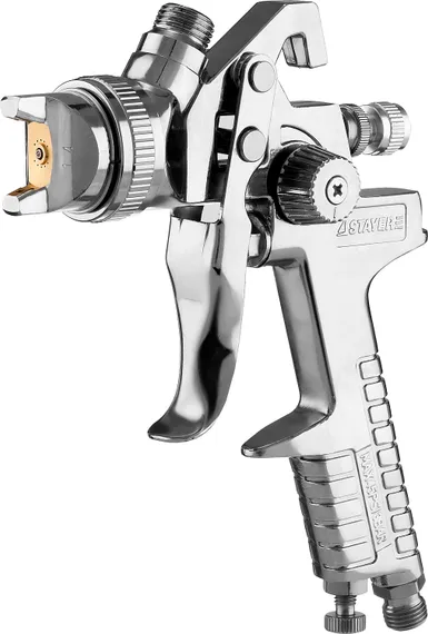 STAYER AirPro G, HVLP 1.4 мм, пневматический краскопульт с верхним бачком, Professional (06476-1.4)