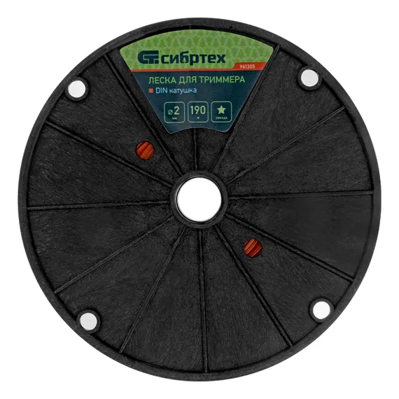 Леска для триммера звезда, на DIN катушке, 2.0 мм х 190 м, Сибртех