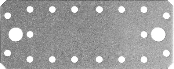 ЗУБР КП-2.0, 140 x 55 x 2 мм, цинк, крепежная пластина (310236-140-55)