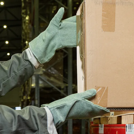 Рукавицы брезентовые огнеупорные, одинарный наладонник, 2 размер Сибртех