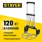 STAYER PROTruck, до 120 кг, из алюминиевого сплава, платформа 48.5 х 35 см, колеса d 16 см, вес 5 кг, складная хозяйственная тележка (38755-120)