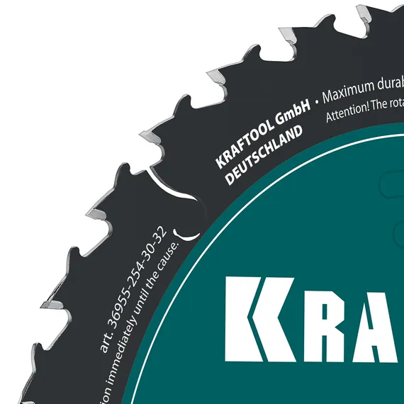 KRAFTOOL Slim wood cut 254 х 30 x 2.0 мм, 32Т, диск пильный по дереву, (36955-254-30-32)