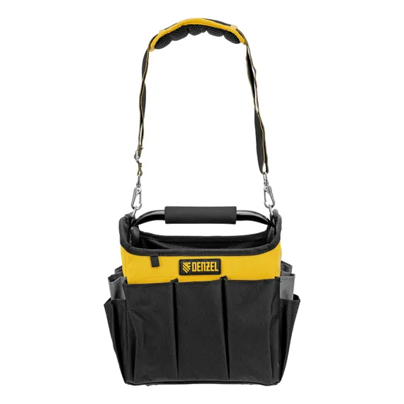 Переноска для инструмента, 260х240х300 мм, 22 кармана, наплечный ремень Denzel