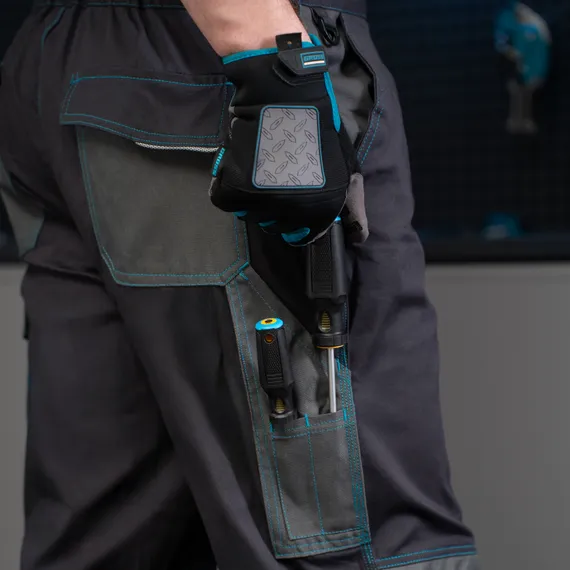 Полукомбинезон профессиональный рабочий, 97% хлопок 3% спандекс, M Gross