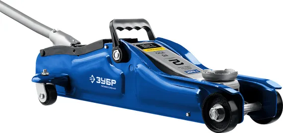 ЗУБР Т-35, 2 т, 85 - 330 мм, подкатной домкрат с низким подхватом в кейсе, Профессионал (43056-2-K)