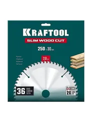 KRAFTOOL Slim wood cut 250 х 30 x 2.0 мм, 36Т, диск пильный по дереву, (36955-250-30-36)