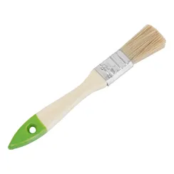 Кисть плоская 20 мм, натуральная щетина, деревянная ручка Сибртех