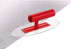 ЗУБР 220 х 90 мм, овальная, прозрачная, штукатурная пластиковая гладилка (0810-2)