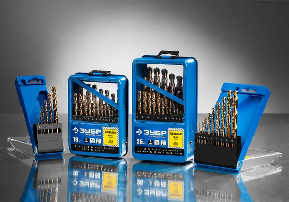 ЗУБР Кобальт, 10 шт, (1-10 мм), сталь Р6М5К5, класс А, набор сверл по металлу, Профессионал (29626-H10)