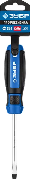 ЗУБР SL6 x 100 мм, отвёртка, Профессионал (25231-6)