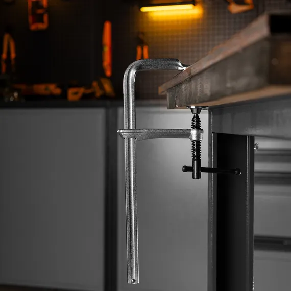 Струбцина F-образная, 100x300мм, кованая Denzel