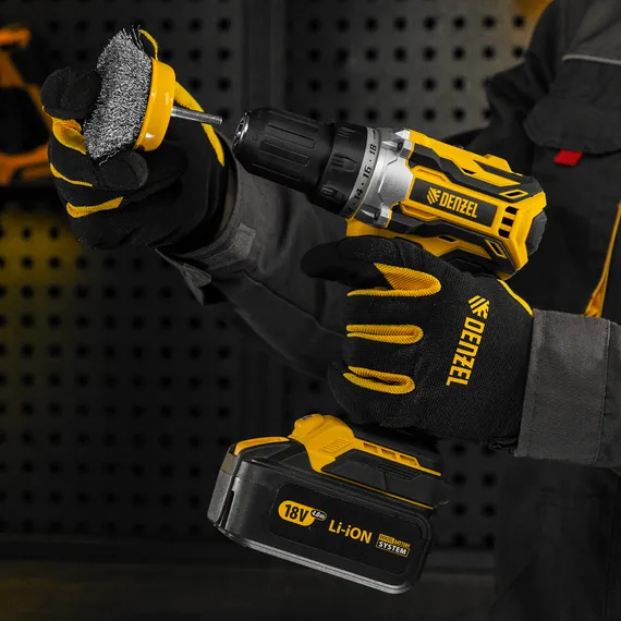 Щетка для дрели, 75 мм, Чашка, со шпилькой, нержавеющая витая проволока Denzel