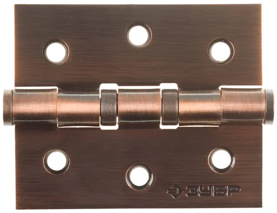 ЗУБР 75 х 63 х 2.5 мм, цвет старая медь (AC), 2 шт, карточная петля (37601-075-6)