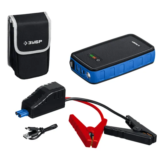 ЗУБР АПУ-800, 12 В, макс. 800 А, аккумуляторное пусковое устройство, Профессионал (59319)
