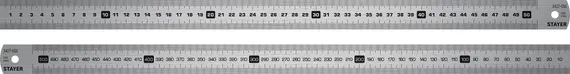 STAYER длина 0.5 м, нержавеющая линейка, Professional (3427-050)