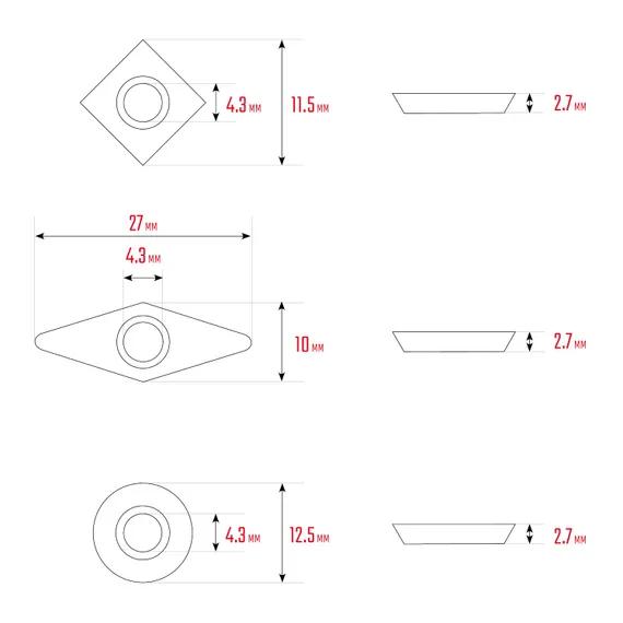 KRAFTOOL Precision-3, 3 предм., набор ручных резцов по дереву (18369)