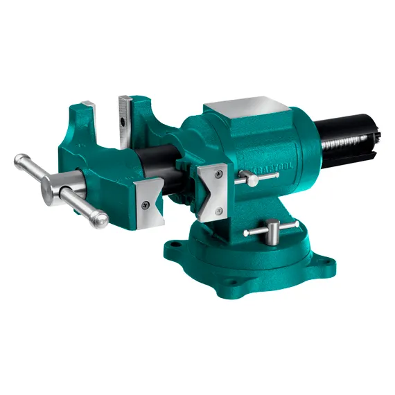 KRAFTOOL 3D Multi-Purpose, 125 мм, Чугунные слесарные тиски (32706-125)