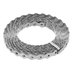 Лента перфорированная вентиляционная, "волна", 0.55 мм, LP VLN, 1.7 см х 25 м, цинк Сибртехосси