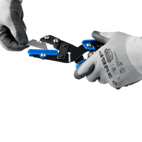 ЗУБР Универсал, для пластмассовых и резиновых профилей, угловые ножницы со сменным трапециевидным лезвием, Профессионал (23371)