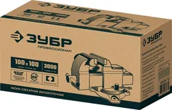 ЗУБР 100 мм, высокоточные слесарные тиски, Профессионал (32703-100)