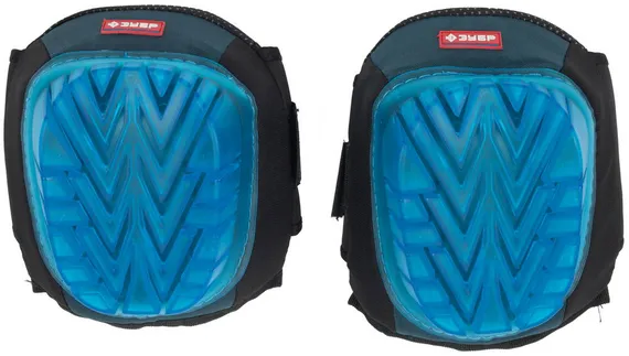 ЗУБР ЭКСПЕРТ гелевая вставка, объёмная пластиковая накладка, защита от скольжения, наколенники защитные, ПРОФЕССИОНАЛ (11522)