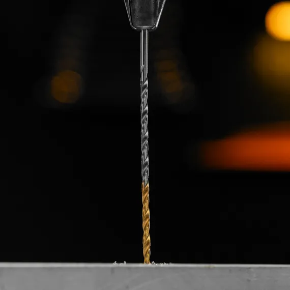 Сверло спиральное по металлу 2,5 х 95 мм Р6М5, Golden Tip, удлиненное, 2шт. Denzel