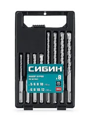 СИБИН 8шт набор буров SDS-plus (29312-H8)