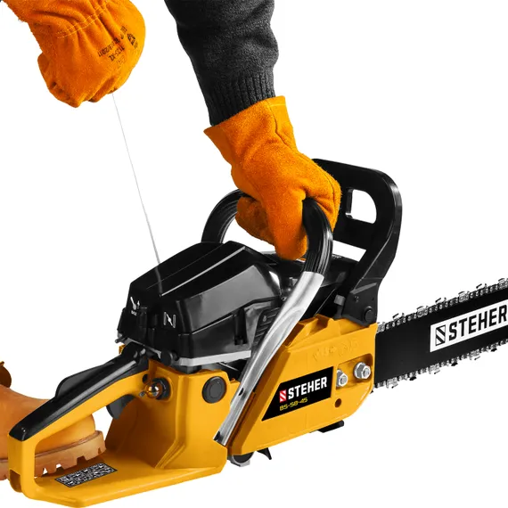 Бензопила цепная, STEHER 58 см3, 45 см, (BS-58-45)