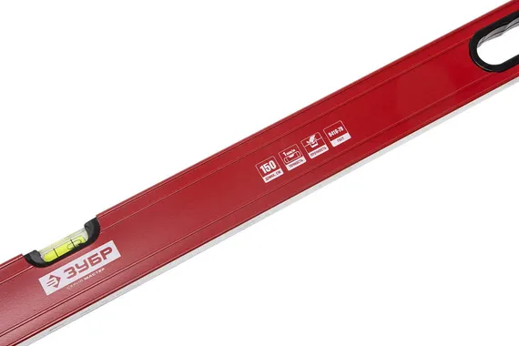 Уровень ЗУБР ″Мастер″ ″УС - 5″ коробчатый усиленный, фрезерованный, 3 глазка, крашенный, с ручками, 150см