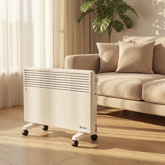 Конвектор электрический CH-1500, 1500 Вт, X-образный нагреватель, термостат, колеса  MTX