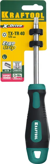 KRAFTOOL Х-Drive, TX HOLE40 x 125, отвертка (250077-40-125)