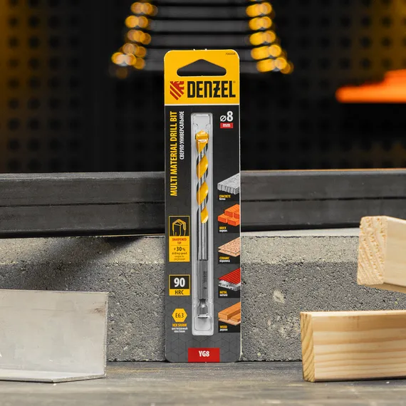 Сверло универсальное, Multi cut, 8 мм Denzel