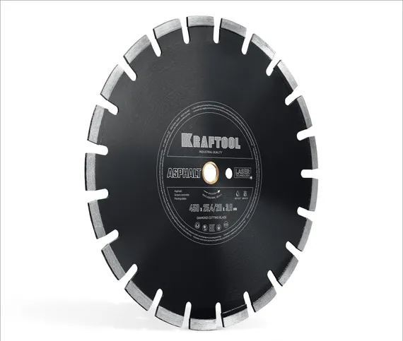 KRAFTOOL ASPHALT 450 мм (25.4/20 мм, 12х3.8 мм), алмазный диск (36687-450)