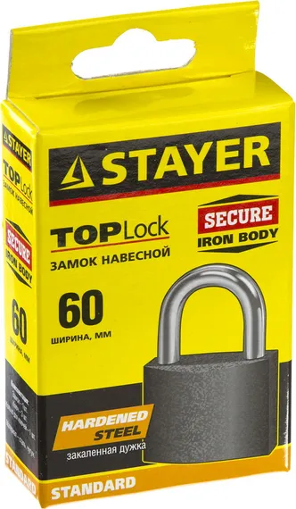 STAYER 60 мм, навесной замок (37160-60)