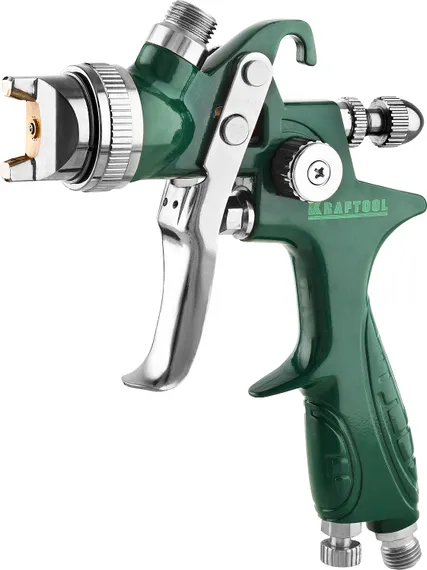 KRAFTOOL AirKraft, HVLP, 1.4 мм, пневматический краскопульт с верхним бачком (06522-1.4)